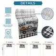 thumbnail image 7 of Table Runners 36 Inches Long Dress Scarves, Fall Pumpkins Farmhouse Kitchen/Dining Table Runner, Short Coffee Tablerunners, Thanksgiving Country Car Vintage Black Check 13x36 Inch, 7 of 7