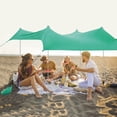 thumbnail image 2 of Gymax 10x9 FT Portable Beach Canopy Tent Shelter w/ Sand Anchor Carry Bag Green, 2 of 8