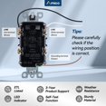 thumbnail image 3 of Amico 12 Pack GFCI Outlet 20 Amp, with Wall Plate and Thinner Construction, LED Power Safety Indicator, Self-Testing, Weather Resistant (WR) Receptacles for Outdoor, 3 of 8
