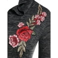 thumbnail image 4 of Vestido Capucha Bordado Floral Tamaño Plus Rosegal  Vestidos casuales de talla grande, 4 of 5