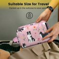thumbnail image 5 of Toiletries Bag,Border Collie Dogs with Pioneer Flower Mens Womens Toiletry Bag Bathroom Bag,Waterproof Toiletry Travel Bag Dopp Kit Shaving Bag 11x6.3x5.1 Inch, 5 of 5