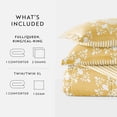 thumbnail image 4 of Noble Linens 3-Piece Yellow Daisy Medallion Reversible Print Comforter Set, King/CalKing, 4 of 13