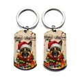 thumbnail image 2 of Merry Christmas Santa German Shepherd Scarf Twinkling Lights Xmas Holiday Stainless Steel Keychain Alsatian Dog Lover Gifts Collar Charm Tag Keyring - 00022, 2 of 5