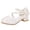 White, variant on Toddler Girl Dress Shoes Elegant Sandals With Classic Bow Pearl Dressy Low Heel Kids Shoes Occasions Wedding Party Princess Shoe