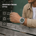 thumbnail image 4 of Men’s Silver Stainless Steel Dress Watch with Green Dial – Chronograph Style Quartz Wristwatch, Water Resistant, Elegant Business & Casual Watch for Men, 4 of 7