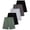 Charcoal/Grey/Black/Green, variant on RBX Boys Basketball Shorts Performance Mesh Athletic Basketball Gym Short 5 Pack