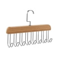 thumbnail image 4 of Camisola colgador de ropa, organizador de sujetador, 8 ganchos, soporte de almacenamiento de ropa para armario, colgador de bufanda, cinturón para madera Sunnimix Percha de ropa, 4 of 8