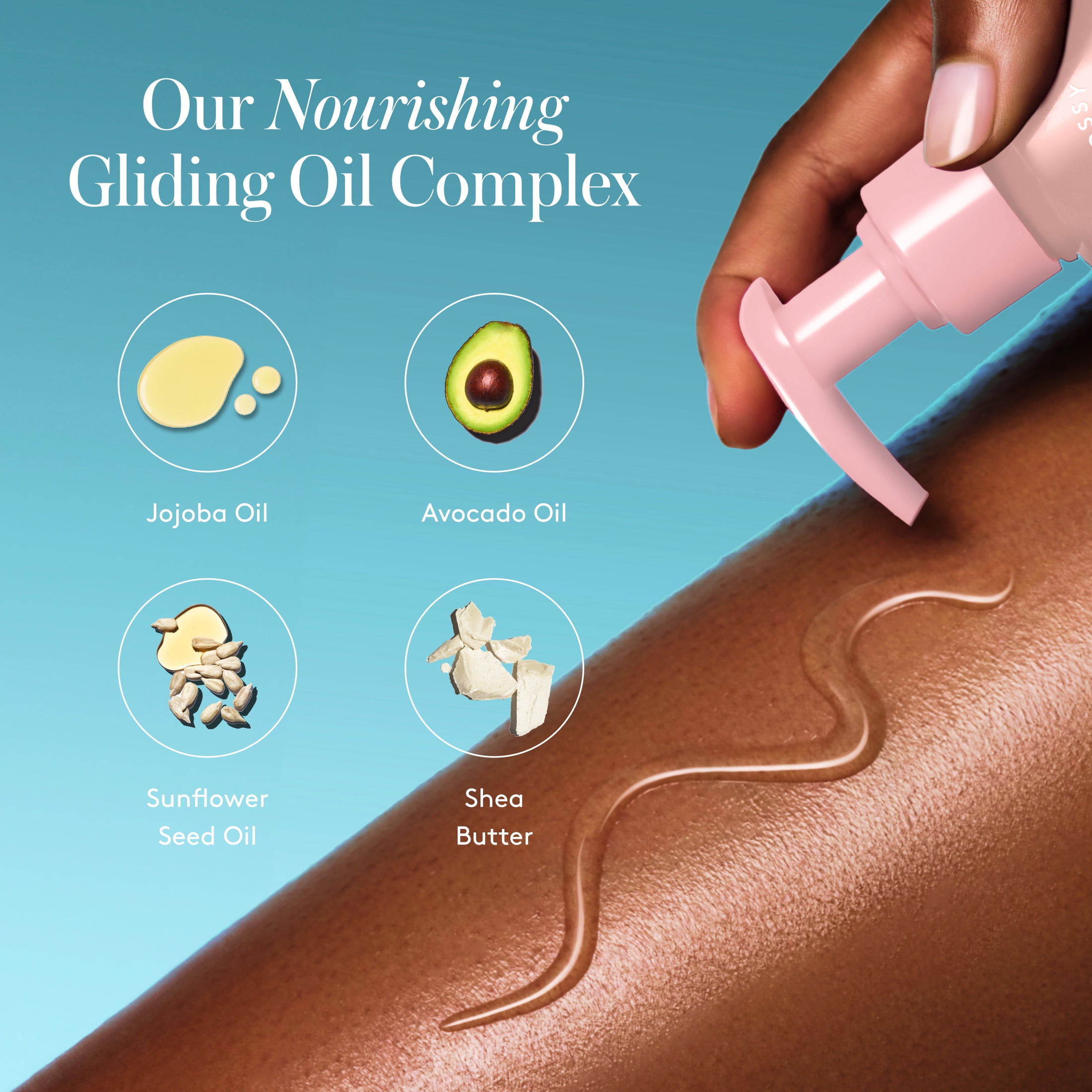Athena Club Glossy Shave Oil for Women - Shaving Oil, All Skin Types 8 Fl Oz, Petal Bloom