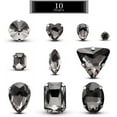 thumbnail image 2 of 100Pcs Sew on Rhinestones, 10 Size Mixed Shapes Flatback Glass Crystal Sewing Gems with Silver Claw Prong Setting for Jewelry Crafts Clothes Shoes Costume Garment,Transparent Gray, 2 of 6