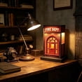 thumbnail image 4 of 2026 Upgrade Fire Dept Vintage Lamp, Classic Brick Firestations Warm LED Night Light, Retro Table Decor for Bedroom Office Unique Desk Light Gifts, 4 of 10