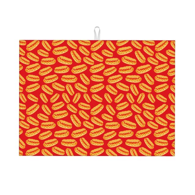 Balery A Big Hot Dog Alfombrilla de Secado para Cocina, 18x24 Pulgadas, Súper Absorbente para Platos y Encimeras