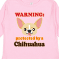 thumbnail image 4 of Inktastic Protected by a Chihuahua Boys or Girls Long Sleeve Toddler T-Shirt, 4 of 5