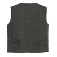 thumbnail image 3 of Gioberti Kids and Boys 3pc Tweed Vest with Matching Cap and Bow Tie, 3 of 6