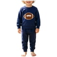thumbnail image 3 of YDFCWXW Toddler Baby Boy Football Embroidery Sweatshirt Pants 12 18 24 Months 2T 3T Boys Clothes (Navy, 2-3 Years), 3 of 9