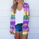 thumbnail image 1 of Prendas de abrigo y chaquetas informales sin capucha de manga larga para mujer, blusa informal de manga larga con estampado y bolsillo, cárdigan, abrigo holgado de algodón de imitación para mujer, 1 of 6