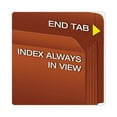 thumbnail image 2 of Heavy-Duty End Tab File Pockets 3.5" Expansion, Legal Size, Red Fiber, 10/Box, 2 of 7