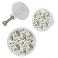 thumbnail image 2 of 4 Pcs Owl Knobs for Kitchen Cabinet Cupboard Dresser Bookcase Drawer Pulls Handles Round Home Decor, 2 of 5