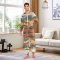 thumbnail image 6 of FORMRS Onesies Pajama for Adults Unisex Hoodie Winter Jumpsuit One Piece Sleepwear, Sizes S-2XL, Abstract Wavy Landscape, 6 of 7