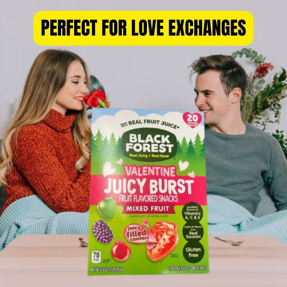 Juicy Filled Fruit-Flavored Snack Pouches, Mixed Fruit, Gluten-Free, Excellent Source of Vitamins A, C & E, 16 Pouches with LaPrima Morceau Bonbon Bonus