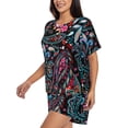 thumbnail image 2 of Lsque Paisley Women's Short-Sleeved Pajama Set - 2 Piece Soft and Lightweight Sleepwear Set-Small, 2 of 9