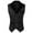 Black, variant on Honeeladyy Mens Dress Suit Vest Slim Fit Tuxedo Waistcoat Black L