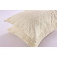 thumbnail image 3 of MarCielo Khaki Embroidered Microfiber Pillow Shams, Standard - Hypoallergenic (2 Count), 3 of 6