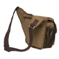 thumbnail image 5 of Bolso bandolera de hombro de lona vintage KAUKKO Bolso bandolera patchwork cuero 03-4CAQUI, 5 of 5