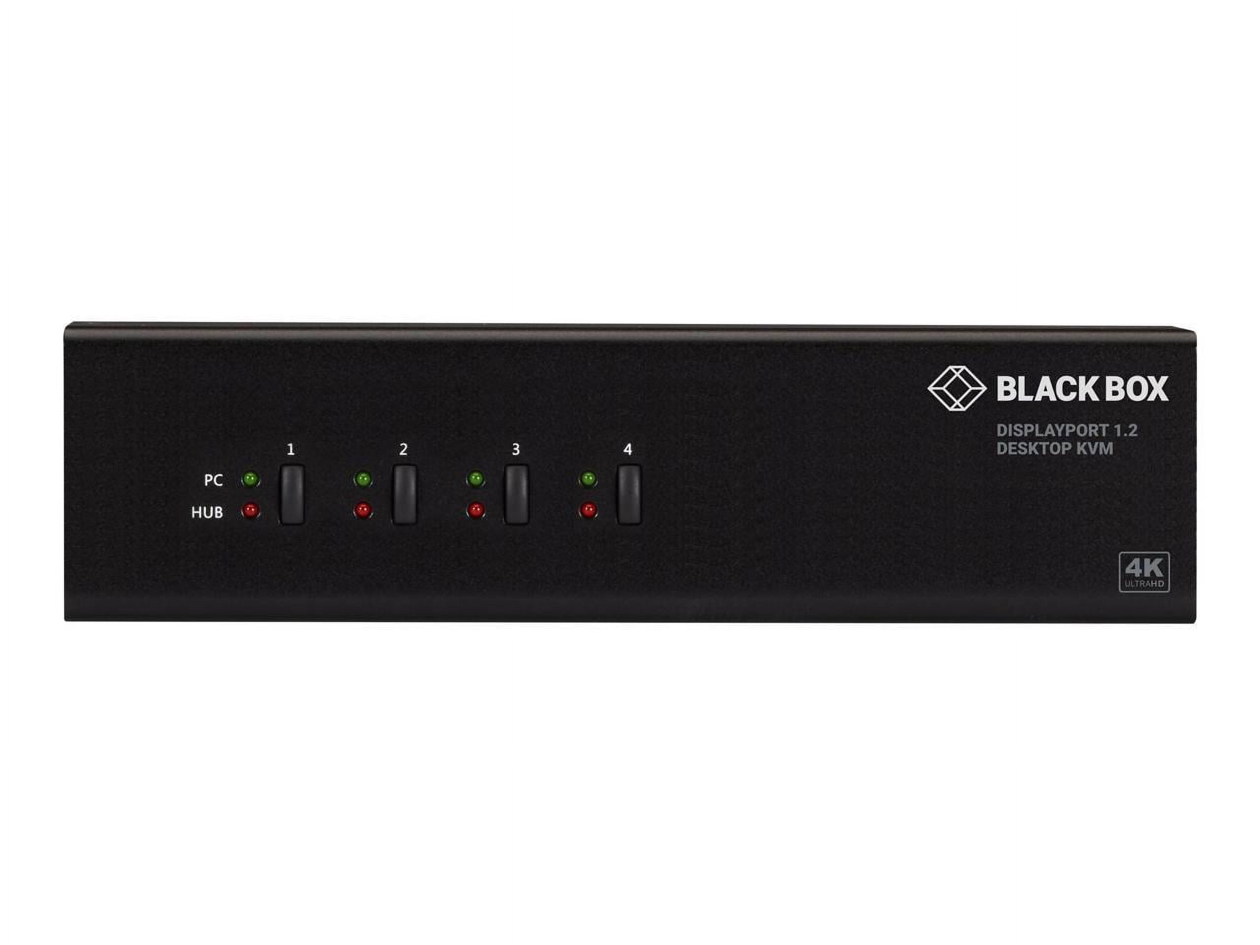 Black Box KVM Switch Dual-Monitor DisplayPort 1.2 USB 3.0 Hub KV6224DP
