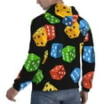 thumbnail image 2 of Mens 3D Print Sweatshirts Hooded Top Pullover Hoodie, Dice Pattern Colorful Cube, 2 of 5