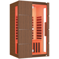thumbnail image 5 of BUPPLEE 2 Person Infrared Sauna with Red Light Therapy Lamp, Bluetooth and 7-Color Lighting for Indoor Home Spa, Walnut, 5 of 10