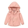thumbnail image 1 of DPTALR Children's Boys Girls Hooded Jacket Cotton Lining Raincoat, 1 of 9