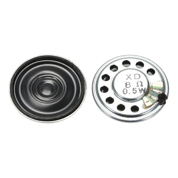 Altavoz magnético DIY de 0.5W 8 Ohm, reemplazo de altavoz redondo de 27mm para intercomunicador 2pcs