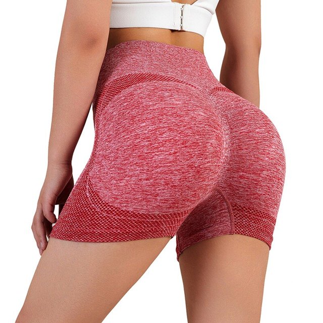 Pantalones cortos de Yoga sin costuras para Mujer, Shorts de cintura alta con efecto Push-Up, para correr, ciclismo y gimnasio, novedad de verano