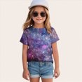 thumbnail image 2 of UAYOTSE Girls Short Sleeve Shirts Tie Front Tie Dye Print Summer Tee Tops,Sizes 12-13 Years, 2 of 4