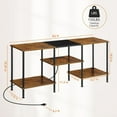 thumbnail image 3 of 50 inch TV Console Table, Rustic TV Stand with Storage, Entertainment Center Stand with Open Storage Shelves, TV Stand for Living Room, Bedroom, 3 of 6