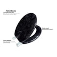 thumbnail image 3 of J&V Textiles Round Toilet Seat With Easy Clean & Change Hinge Black, 3 of 9
