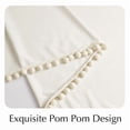 thumbnail image 5 of NICETOWN Pom Pom Velvet Curtains 96 Inches Length, Thermal Insulated Room Darkening Soft Cozy Velvet Drapes for Toddler Nursery Bedroom, Ivory White, 2 Panels, 5 of 9