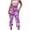 Pink, variant on qolati Women's Cargo Pants Y2k Camouflage Printed Elastic Waistband Jogging Sweatpants Casual Loose High Waist Tapered Hip Hop Trousers