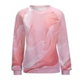 thumbnail image 7 of Colorful Marble Pattern Womens Casual Crewneck Sweatshirt Long Sleeve Tops Cute Pullover Loose Fit, 7 of 7