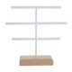 thumbnail image 1 of Organizador de pendientes, joyero de 3 niveles y 52 agujeros, soporte para pendientes colgantes Blanco, 1 of 9