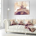 thumbnail image 2 of Designart Paris Paris Eiffel TowerParis Postcard Design - Cityscape Throw Pillow - 16x16, 2 of 4