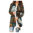 thumbnail image 1 of LOVZFMLL Cardigan pour Femmes à Manches Longues Mode Décontractée Imprimé Halloween Blouse Manteau, 1 of 6