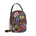 thumbnail image 7 of FORMRS Crossbody Bag for Women Quilted Travel Shoulder Cell Phone Purse with Chain Strap Handbag, Vibrant Flowers Pattern, 7 of 7