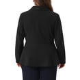thumbnail image 5 of Agnes Orinda Women's Plus Size Blazers Shawl Collar Button Down Casual Business Work Suit Jacket Peplum Blazers 2X Black, 5 of 8