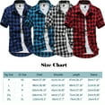 thumbnail image 4 of Men's Summer Casual Button-Down Plaid Dress Shirt Mens Short Sleeve Shirts Tops, 4 of 4
