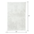 thumbnail image 3 of Mainstays Solid Soft Rabbit Faux Fur Area Rug Ivory,30x46", 3 of 6
