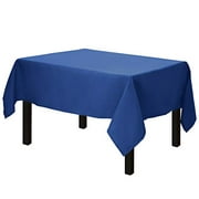 Nappe carrée Gee Di Moda - 52 x 52 pouces - Nappe carrée bleu royal pour tables carrées ou rondes en polyester lavable - Idéal pour les buffets, les fêtes, les dîners de vacances, les mariages & am