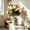 66#Yellow, variant on Artificial Peony Flowers, Vintage Floral Bouquet With Realistic Budding Bloom Design And Flexible Arrangement Feature, Decorative Flower Accent for Home Table Wedding Party Events
