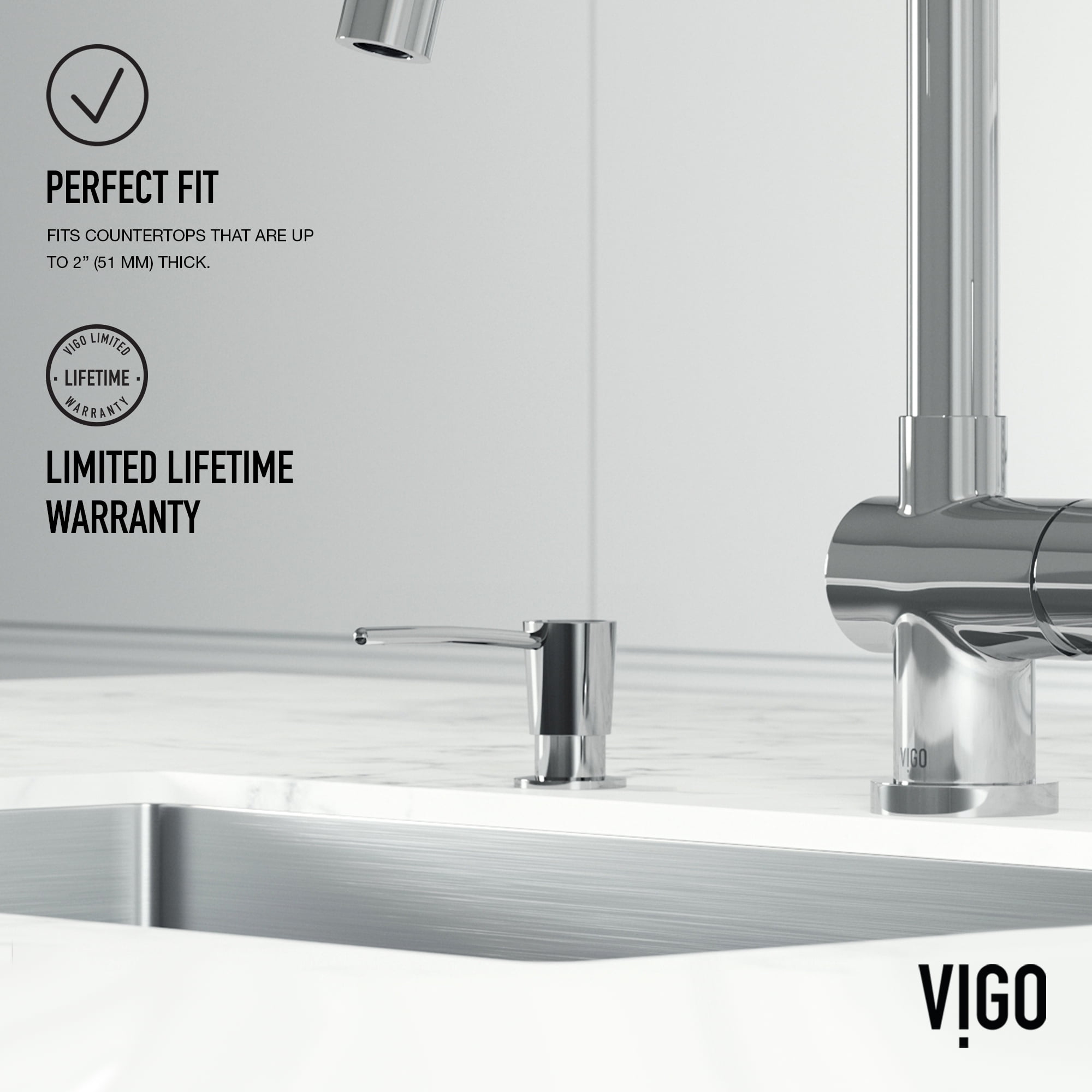 10 oz. Kitchen Soap Dispenser in Chrome