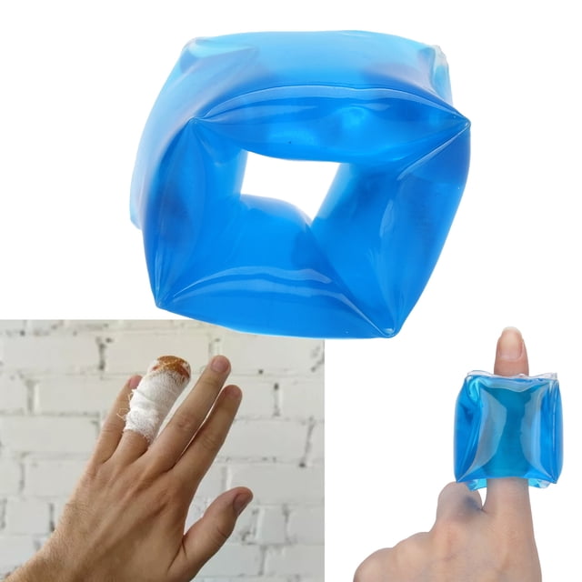 Finger And Toe Cold Gel Ice Pack, 1.6in Length Compression Ice Pack, Lightweight Reusable Finger Ice Pack For Arthritis, Gout, Injuries, Carpal Tunnel, Sprains, Minor Burns